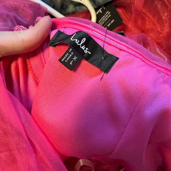 Lulu's Vibrant Hot Pink Strapless Party Dress - Picture 2 of 3